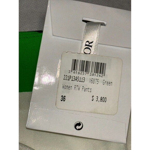 RUNWAY $3.8K NWT. Christian Dior Printed Mini Shorts Size FR 36 / US 4 green - Picture 16 of 16
